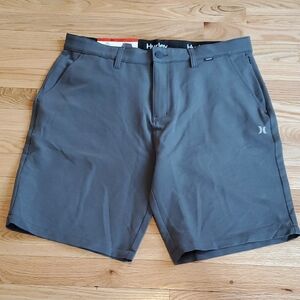 Hurley Men's Charcoal Flat Front Shorts